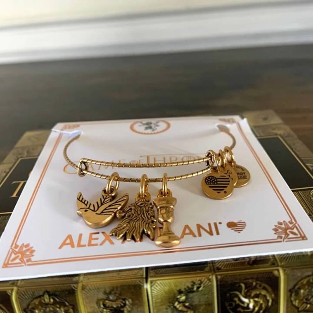 Alex & Ani Game of Thrones House Lannister Charm Bracelet Gold - Picture 3 of 4